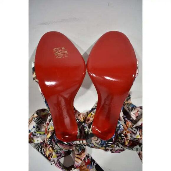 Christian Louboutin Sandale Du Desert 100 OH Xtian Lace Up Sandal Heel Pump 37.5 - Picture 9 of 9
